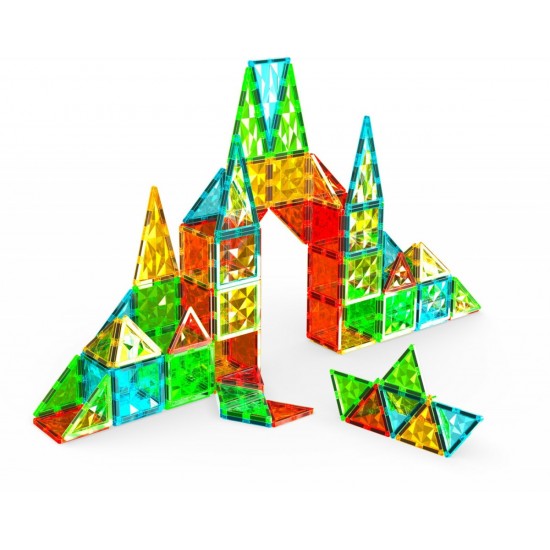 Geomag Μαγνητικό Παιχνίδι Κατασκευών Magnetic Tiles Gems για Παιδιά 3+ Ετών 100τμχ (4104)