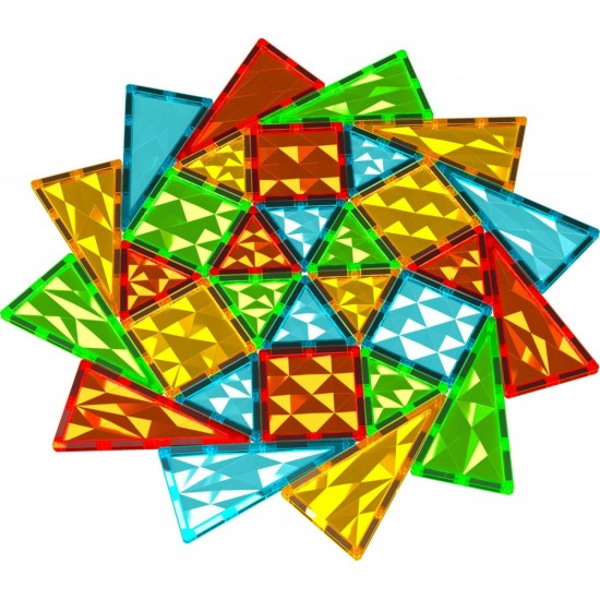 Geomag Μαγνητικό Παιχνίδι Κατασκευών Magnetic Tiles Gems για Παιδιά 3+ Ετών 100τμχ (4104)