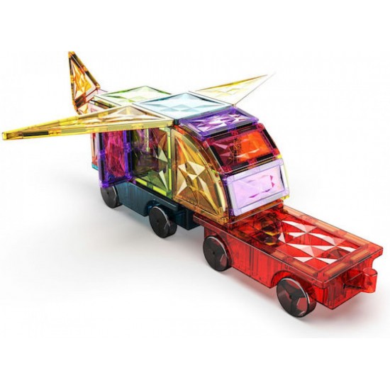 Geomag Μαγνητικό Παιχνίδι Κατασκευών Gems Vehicles για Παιδιά 3+ Ετών