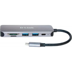 D-Link Hub 3 Θυρών USB 3.0 με σύνδεση USB-C (DUB-2325) Γκρι
