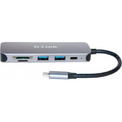 D-Link Hub 3 Θυρών USB 3.0 με σύνδεση USB-C (DUB-2325) Γκρι