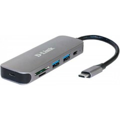 D-Link Hub 3 Θυρών USB 3.0 με σύνδεση USB-C (DUB-2325) Γκρι