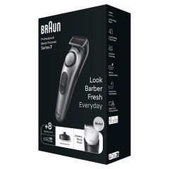 Braun Series 7 Beard Trimmer Μηχανή Επαναφορτιζόμενη (BT7420) Black / Space Grey