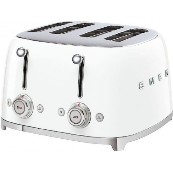 Smeg Φρυγανιέρα 4 Θέσεων 2000W (TSF03WHEU) Λευκή