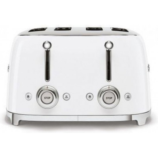 Smeg Φρυγανιέρα 4 Θέσεων 2000W (TSF03WHEU) Λευκή
