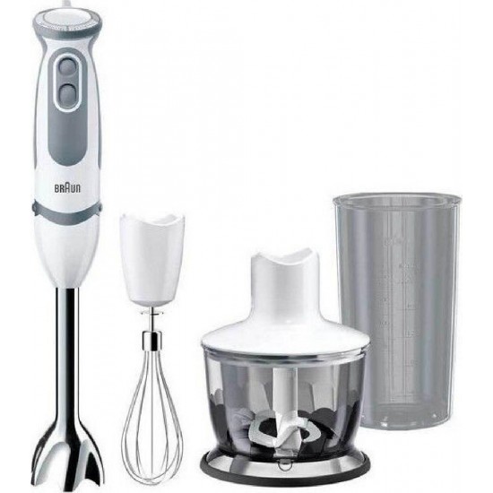 Braun Multiquick 5 MQ5235WH Ραβδομπλέντερ με Ανοξείδωτη Ράβδο 1000W Λευκό