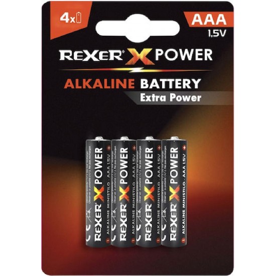 Rexer Αλκαλικές Μπαταρίες AAA 1.5V 4τμχ