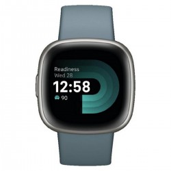 Fitbit Versa 4 Aluminium Αδιάβροχο Smartwatch με Παλμογράφο (Blue & Platinum)