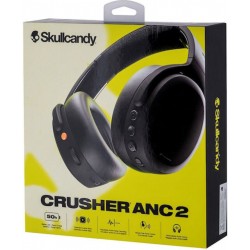 Skullcandy Crusher ANC 2 Wireless Stereo Headphones, Bluetooth, Microphone, Over Ear (Black)