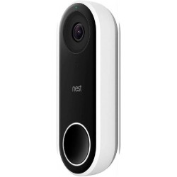 Google Nest Hello Doorbell Ασύρματο Κουδούνι Πόρτας με Κάμερα και Wi-Fi Συμβατό με Google Home (NC5100EF) black Silver