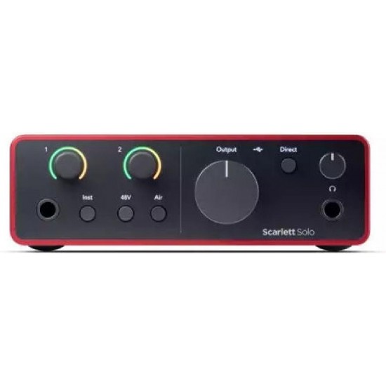 Focusrite Εξωτερική Επαγγελματική Κάρτα Ήχου Scarlett Solo 4th Gen Συνδεσιμότητα USB για PC