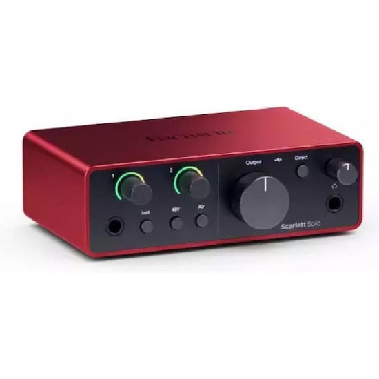 Focusrite Εξωτερική Επαγγελματική Κάρτα Ήχου Scarlett Solo 4th Gen Συνδεσιμότητα USB για PC