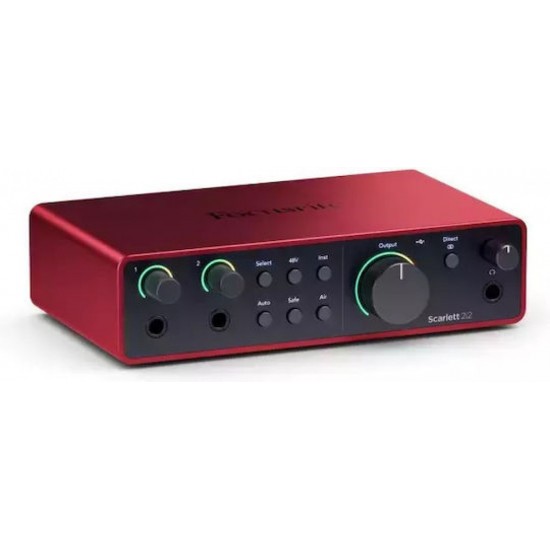 Focusrite Scarlett 2i2 4th Gen Εξωτερική Επαγγελματική Κάρτα Ήχου με Σύνδεση USB
