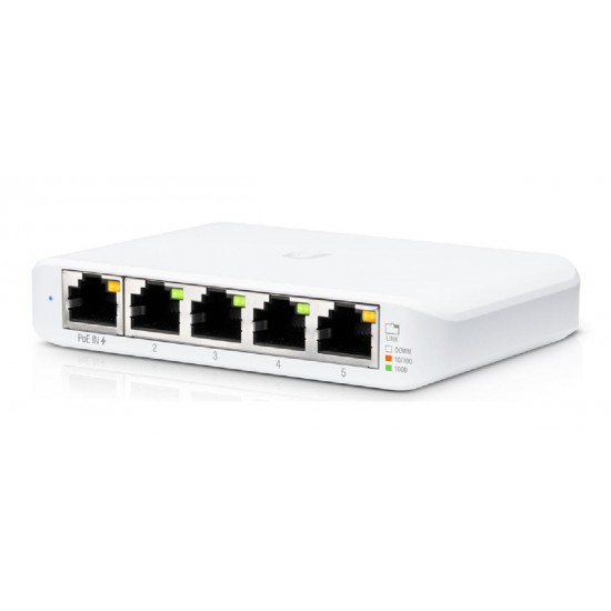 Ubiquiti USW Flex Mini Managed L2 PoE+ Switch με 5 Θύρες Gigabit (1Gbps) Ethernet