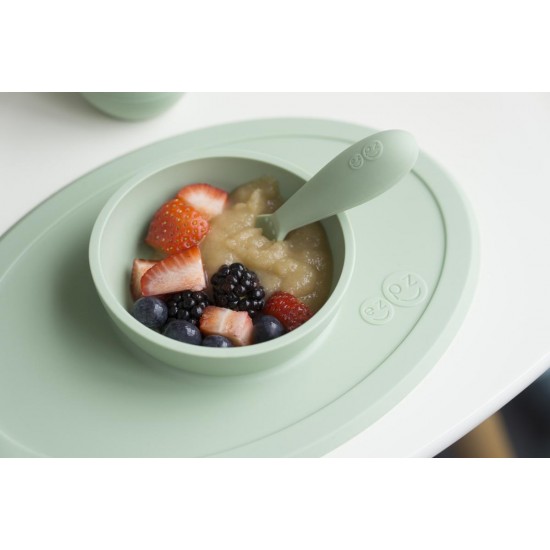 Ezpz εκπαιδευτικό σετ Φαγητού Tiny από Σιλικόνη για 4+ μηνών (FD-S5655C) Sage