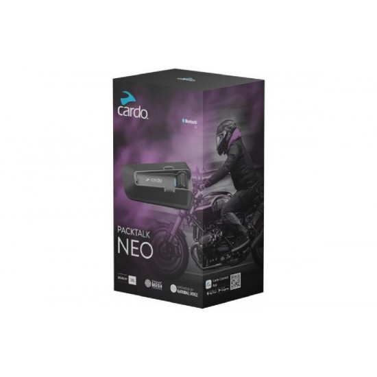 Cardo Packtalk Neo Ενδοεπικοινωνία Μονή για Κράνος Μηχανής με Bluetooth (CRPTN00001)