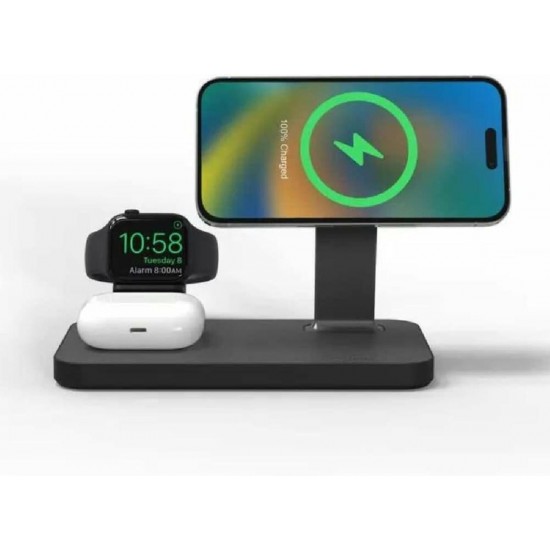 Mophie Snap+ (401309756) Black 3-in1 Wireless Charging Magsafe Stand 15W