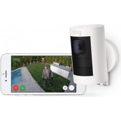 Ring Outdoor Stick-Up Camera 1080p HD Video White