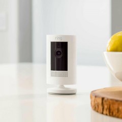 Ring Outdoor Stick-Up Camera 1080p HD Video White