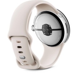 Google Pixel Watch 3 Aluminium 45mm Αδιάβροχο με Παλμογράφο (Polished Silver Aluminum case / Porcelain Active Band) GA05736