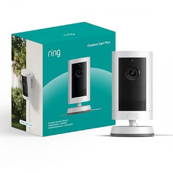 Ring Plus Κάμερα Παρακολούθησης Full HD+ 4MP Αδιάβροχη Λευκό