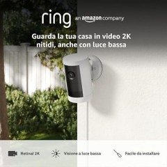 Ring Plus Κάμερα Παρακολούθησης Full HD+ 4MP Αδιάβροχη Λευκό
