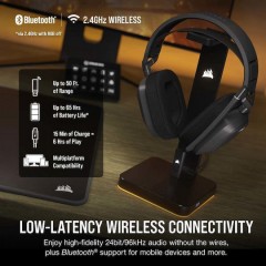 Corsair HS80 Max Premium Wireless RGB Gaming Headset (CA-9011295-WW) Steel Grey