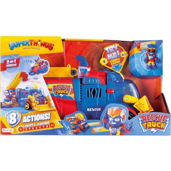 As Company Superthings Όχημα Με Φώτα & Ήχους 2 In 1 Rescue Truck - 1013-62115