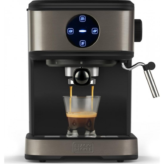 Black & Decker BXCO850E Μηχανή Espresso 850W Πίεσης 20bar Μαύρη