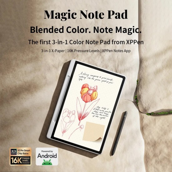 XP-PEN έγχρωμο ψηφιακό σημειωματάριο Magic Note Pad με γραφίδα 10.95