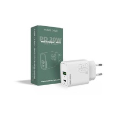 Mobile Origin PD20W Wall Charger USB-A 18W USB-C 20W (FRL-PD20W-MO12) White