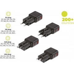Mobile Origin 35W Travel Adapter, EU/US/UK/AU PW25, black - (MO-PW25-BLK)
