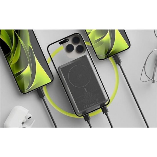 Mobile Origin PB14 MagSafe Power Bank 20000mAh 30W με 2 Θύρες USB-C Power Delivery Γκρι