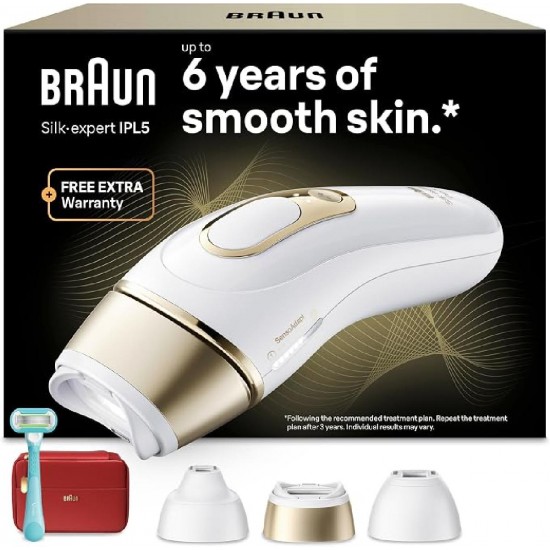 Braun Silk·expert Pro 5 Epilator PL5262 White and Gold