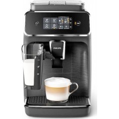 Philips Series 2200 Αυτόματη Μηχανή Espresso 1500W Πίεσης 15bar για Cappuccino με Μύλο Άλεσης Μαύρη
