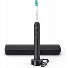 Philips Sonicare 3100 Ηλεκτρική Οδοντόβουρτσα με Χρονομετρητή, Αισθητήρα Πίεσης και Θήκη Ταξιδίου Black