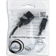 Cablexpert USB 3.0 OTG Type-C Adapter Cable CM/AF (A-OTG-CMAF3-01) Black