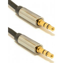 Cablexpert Καλώδιο 3.5mm male - 3.5mm male Μαύρο 1m (CCAP-444-1M)