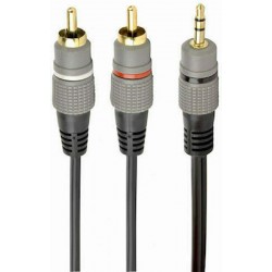 Cablexpert Καλώδιο 3.5mm male - 2x RCA male Μαύρο 1.5m (CCA-352-1.5M)