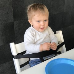 Mini Monkey Φορητό καρεκλάκι φαγητού 6 μηνών + σε πουγκί - Black