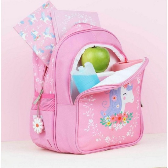 A Little Lovely Company Σχολική Τσάντα Πλάτης Νηπιαγωγείου με Ισοθερμική Θήκη (BPUNPI42) Unicorn