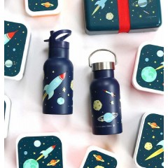 A Little Lovely Company Παιδικό Παγούρι Θερμός Ανοξείδωτο με Καλαμάκι 350ml (DBSSSP39) Space