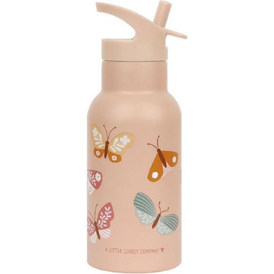 A Little Lovely Company Παιδικό Παγούρι Θερμός Ανοξείδωτο με Καλαμάκι 350ml (DBSSBU57) Butterflies