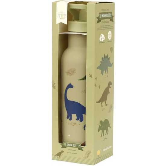 A Little Lovely Company XL Παιδικό Παγούρι Θερμός Ανοξείδωτο με Καλαμάκι 500ml (DBSXDI75) Dinosaurs