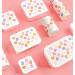 A little lovely company: Σετ 4 δοχεία φαγητού Lunch & Snack Box -Hearts SBSEHE84
