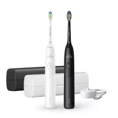 Philips Sonicare 5300 Ηλεκτρική Οδοντόβουρτσα με Αισθητήρα Πίεσης και Θήκη Ταξιδίου (HX7109/01) Λευκή / Μαύρη