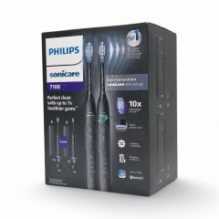 Philips Sonicare DiamondClean 7100 (HX7429/03) Ηλεκτρική Οδοντόβουρτσα και Θήκη Ταξιδίου Μαύρη