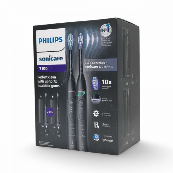 Philips Sonicare DiamondClean 7100 (HX7429/03) Ηλεκτρική Οδοντόβουρτσα και Θήκη Ταξιδίου Μαύρη