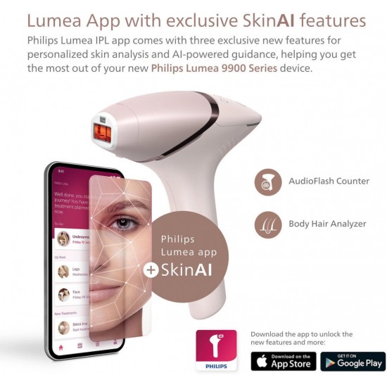 Philips 9900 Αποτριχωτική Μηχανή IPL για Πρόσωπο Σώμα & Μπικίνι (BRI953/02)