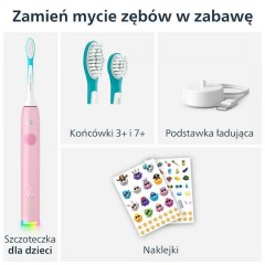 Philips Sonicare Παιδική Ηλεκτρική Οδοντόβουρτσα με Χρονόμετρο Και Ανταλλακτικά (HX6600/11) Pink